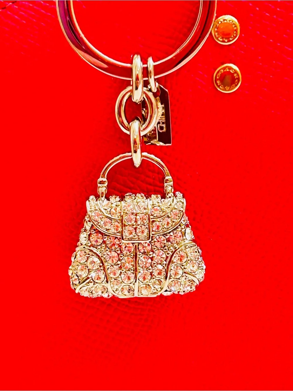 EXTREMELY RARE Coach 3-D Y2K Crystal  SoHo Purse Keychain/ Bag Charm